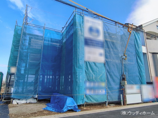 埼玉県越谷市新川町１丁目の新築戸建て上棟写真 2026年1月4日撮影