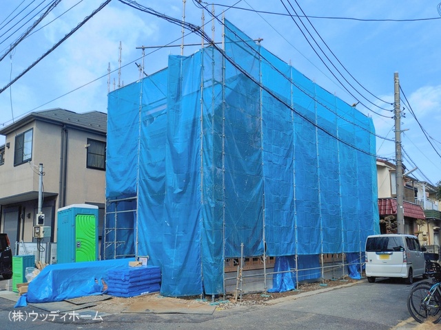 埼玉県越谷市大字下間久里の新築戸建て上棟写真 2026年2月15日撮影