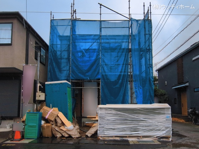 埼玉県越谷市大字下間久里の新築戸建てシート写真 2026年3月2日撮影