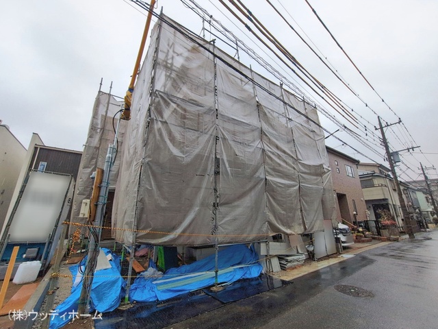 埼玉県越谷市大沢4丁目の新築戸建てシート写真 2026年2月24日撮影