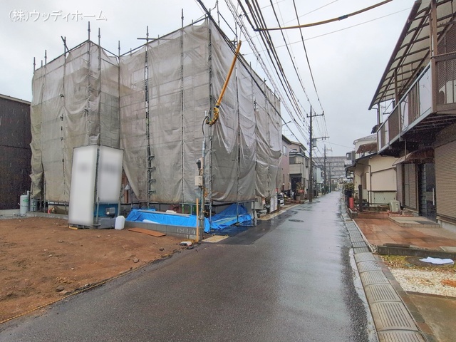 埼玉県越谷市大沢4丁目の新築戸建てシート写真 2026年2月24日撮影