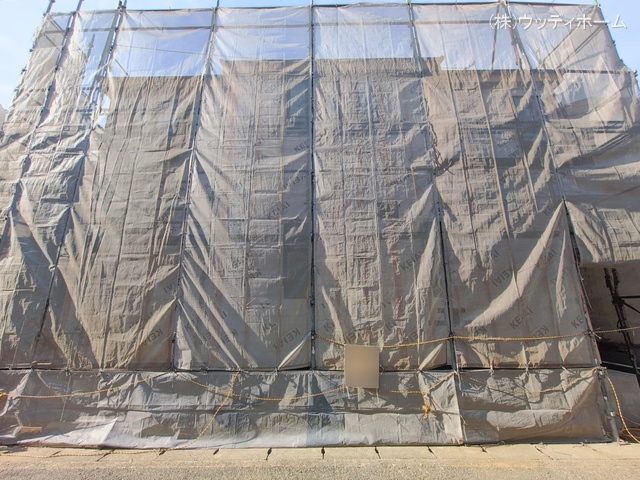 埼玉県越谷市大字大房の新築戸建てシート写真 2026年2月5日撮影