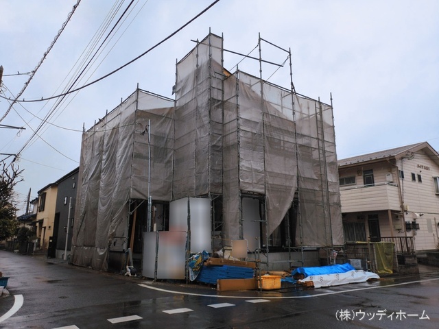 埼玉県越谷市宮本町３丁目の新築戸建てシート写真 2026年3月2日撮影