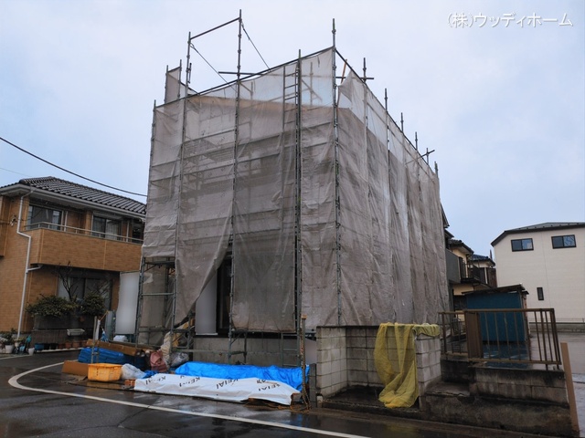 埼玉県越谷市宮本町３丁目の新築戸建てシート写真 2026年3月2日撮影