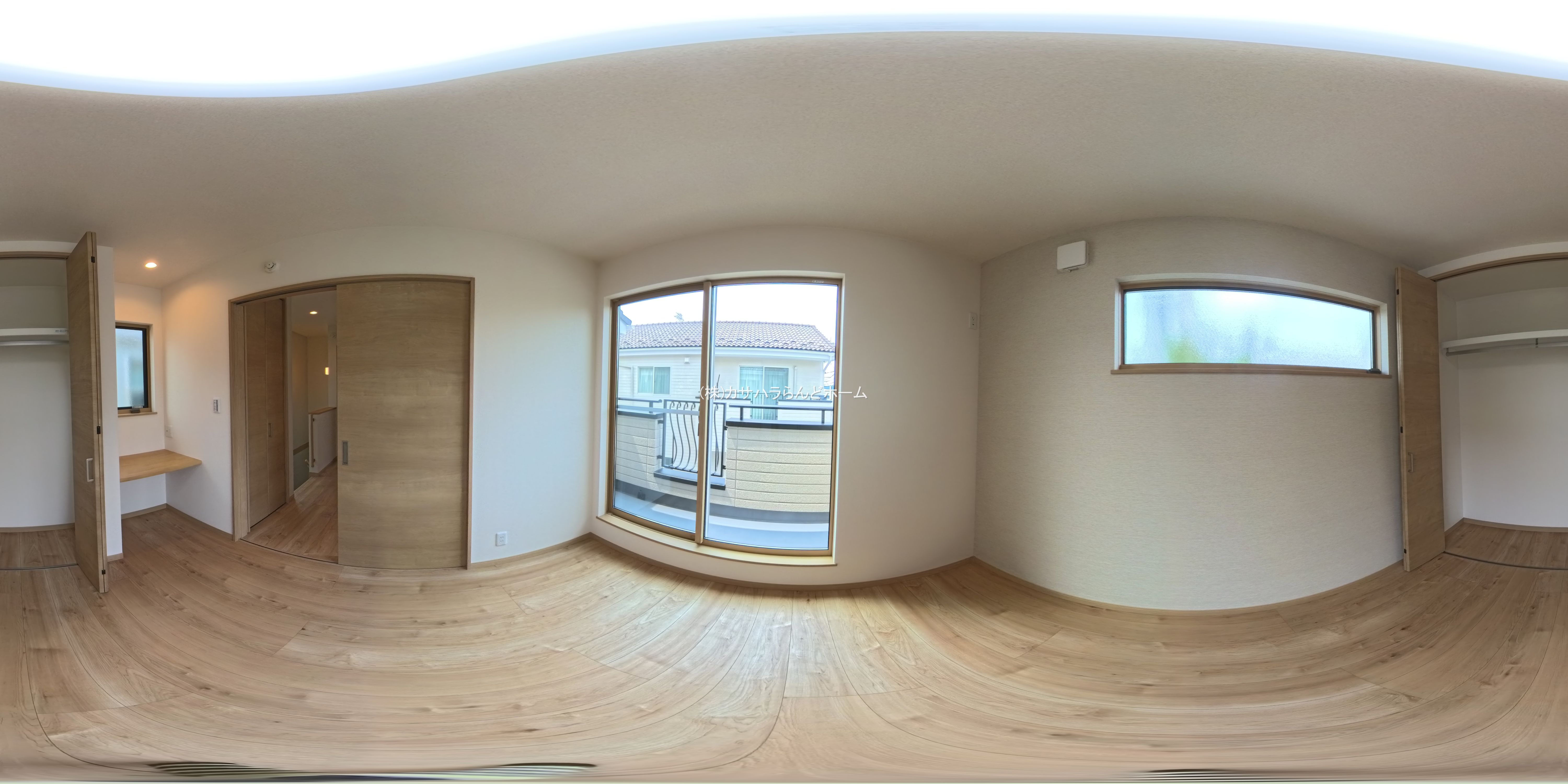 埼玉県川越市むさし野の新築戸建てパノラマ（居室サブ）写真 2025年8月21日撮影