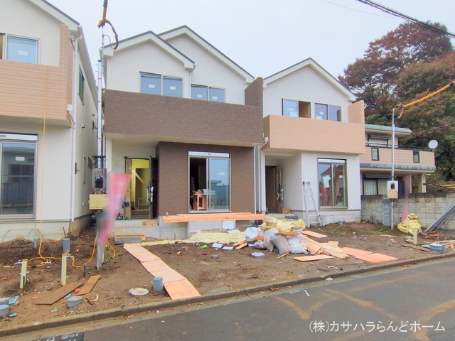 埼玉県川越市郭町2丁目の新築戸建て外構写真 2024年11月14日撮影