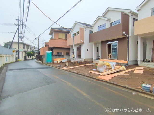 埼玉県川越市郭町2丁目の新築戸建て外構写真 2024年11月14日撮影
