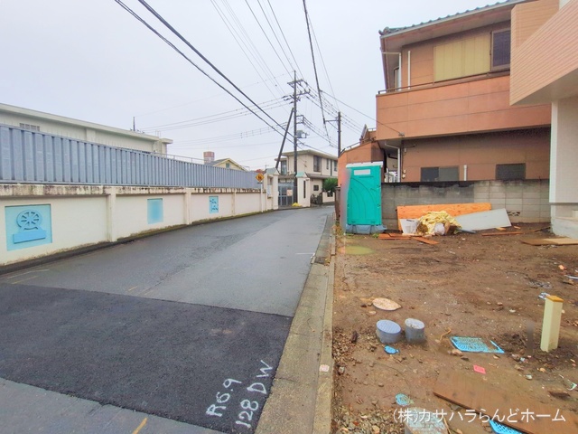 埼玉県川越市郭町2丁目の新築戸建て外構写真 2024年11月14日撮影