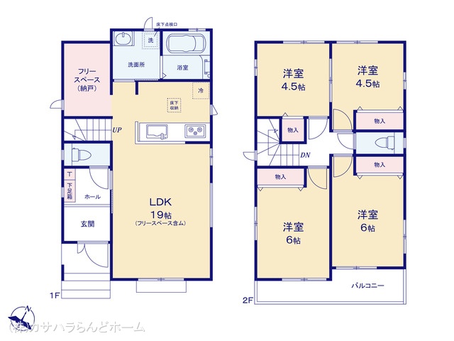 埼玉県川越市郭町2丁目の新築戸建て 4LDK間取図 ※図面と異なる場合は現況を優先