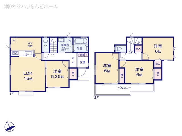 埼玉県川越市南大塚6丁目の新築戸建て 4LDK間取図 ※図面と異なる場合は現況を優先