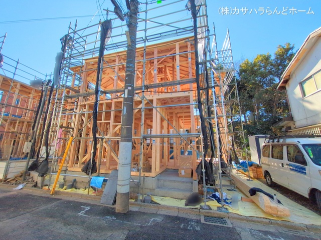 埼玉県川越市仙波町3丁目の新築戸建て上棟写真 2025年2月5日撮影
