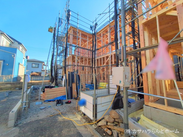 埼玉県川越市仙波町3丁目の新築戸建て上棟写真 2025年2月5日撮影