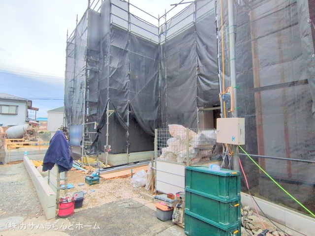 埼玉県川越市仙波町3丁目の新築戸建てシート写真 2025年3月5日撮影