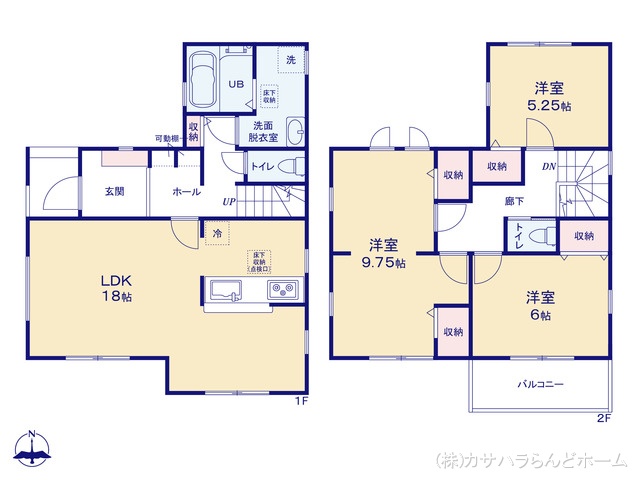 埼玉県川越市仙波町3丁目の新築戸建て 3LDK間取図 ※図面と異なる場合は現況を優先