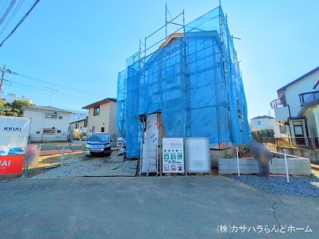 埼玉県川越市宮元町の新築戸建てシート写真 2025年3月16日撮影