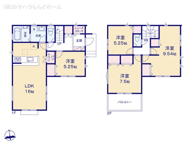 埼玉県川越市小仙波町2丁目の新築戸建て 4LDK間取図 ※図面と異なる場合は現況を優先