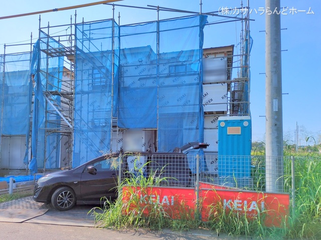 埼玉県坂戸市大字片柳の新築戸建てシート写真 2025年8月20日撮影