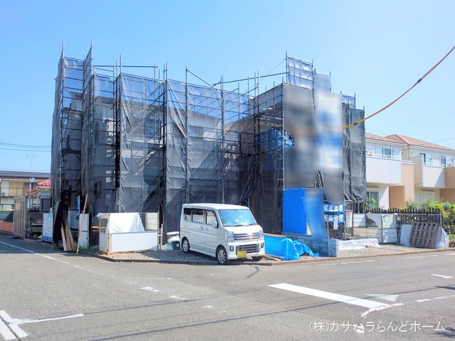 埼玉県川越市かすみ野3丁目の新築戸建てシート写真 2025年8月18日撮影