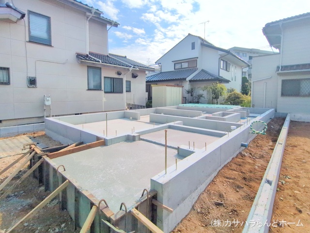 埼玉県鶴ヶ島市南町1丁目の新築戸建て基礎写真 2025年9月29日撮影