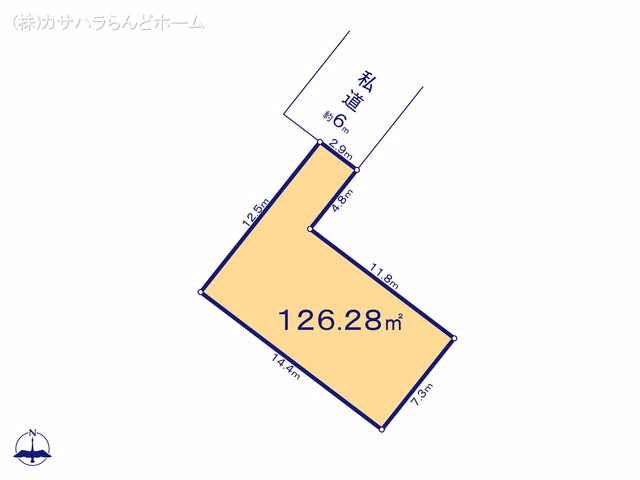 土地 鶴ヶ島市鶴ヶ丘16-49 1区画 区画図