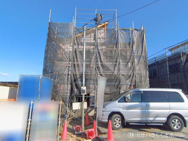 埼玉県川越市今成２丁目の新築戸建てシート写真 2026年1月29日撮影