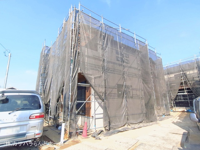 埼玉県川越市今成2丁目の新築戸建てシート写真 2026年2月17日撮影