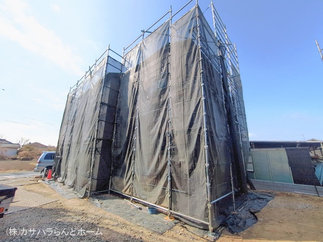 埼玉県川越市今成2丁目の新築戸建てシート写真 2026年2月17日撮影