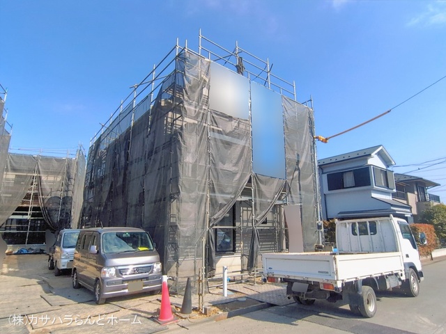 埼玉県川越市今成2丁目の新築戸建てシート写真 2026年2月17日撮影