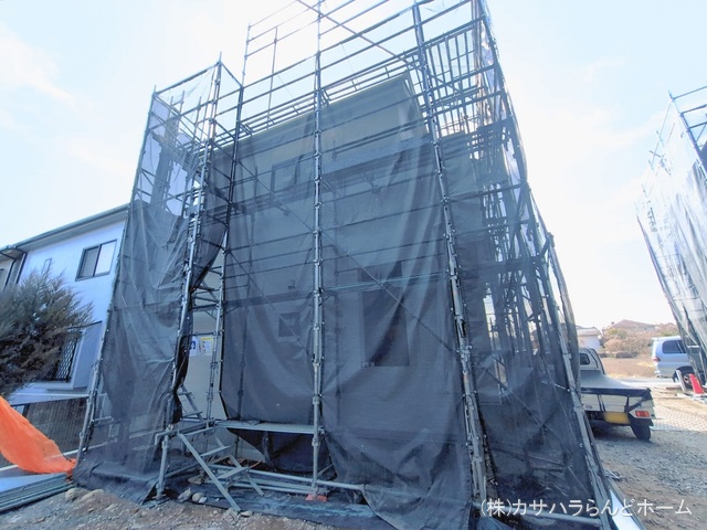 埼玉県川越市今成2丁目の新築戸建てシート写真 2026年2月17日撮影