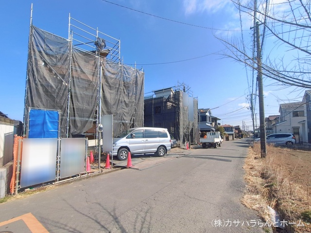 埼玉県川越市今成2丁目の新築戸建てシート写真 2026年2月17日撮影