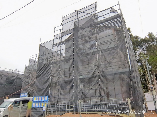 埼玉県川越市大字下小坂の新築戸建てシート写真 2026年2月23日撮影