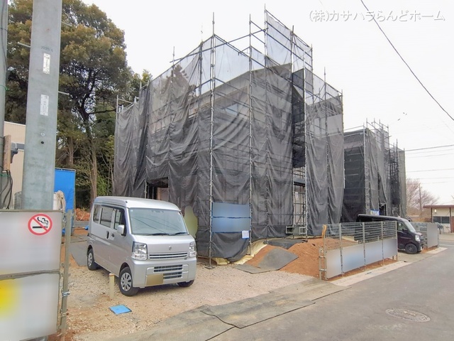 埼玉県川越市大字下小坂の新築戸建てシート写真 2026年2月23日撮影