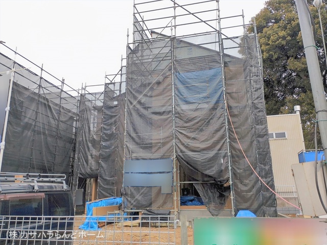 埼玉県川越市大字下小坂の新築戸建てシート写真 2026年2月23日撮影