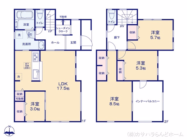 川越市大字下小坂(戸建)05 間取図
