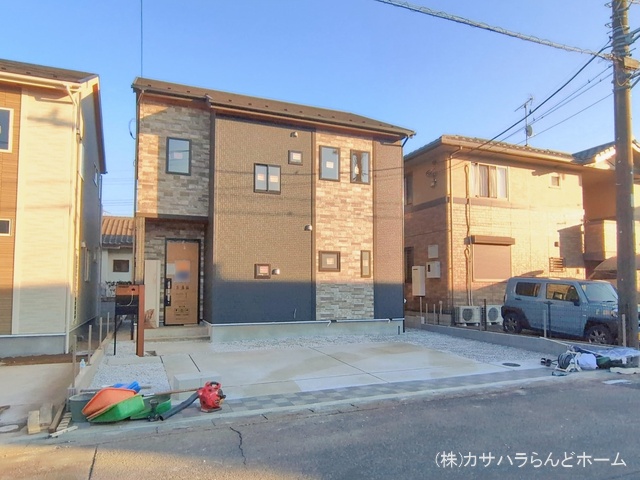 埼玉県鶴ヶ島市羽折町の新築戸建て外構写真 2026年2月11日撮影