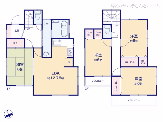 中古戸建て 坂戸市南町 間取図