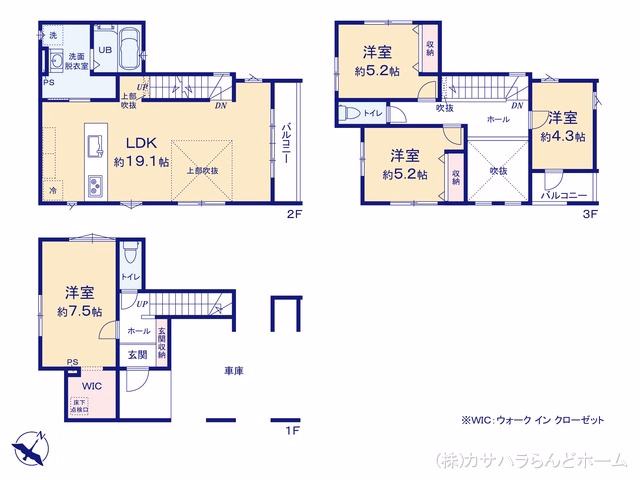 川越市熊野町（戸建）01 間取図