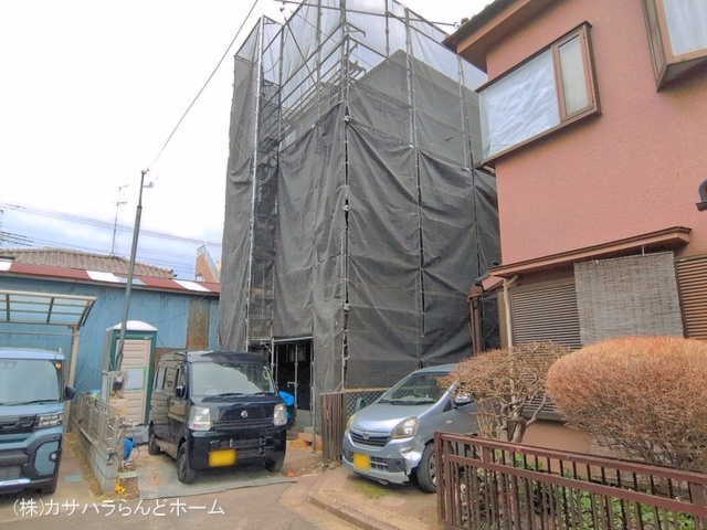 埼玉県川越市熊野町の新築戸建てシート写真 2026年3月24日撮影