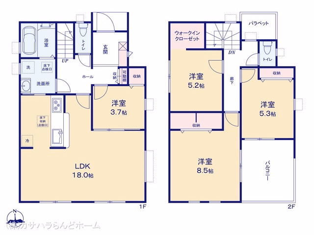 東松山市五領町(戸建)02 間取図