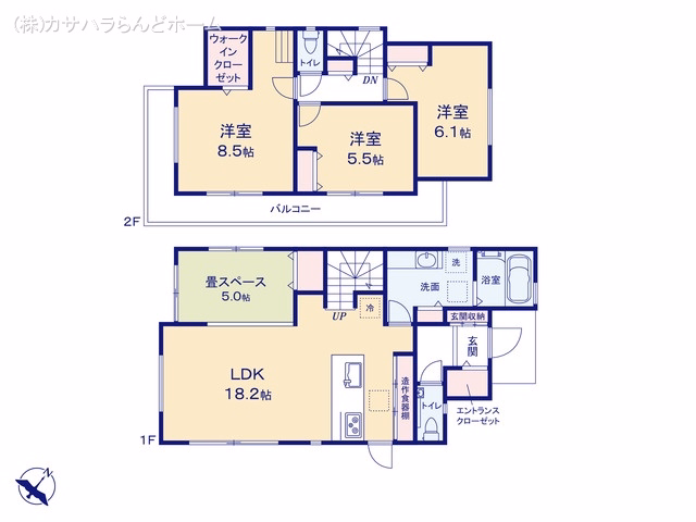 川越市岸町2丁目(戸建) 間取図