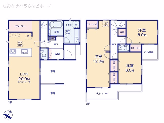 新築戸建て 川越市藤原町 1号棟 間取図