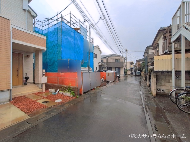埼玉県川越市大塚新町の新築戸建てシート写真 2026年7月1日撮影