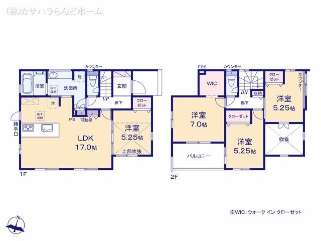 新築戸建て 川越市大塚新町 1号棟 間取図