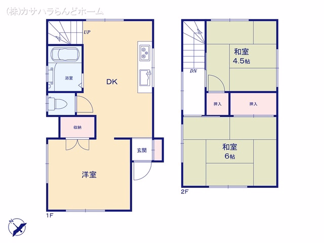 中古戸建て 鶴ヶ島市下新田 間取図
