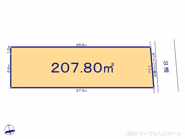 土地 川越市萱沼 2区画 区画図