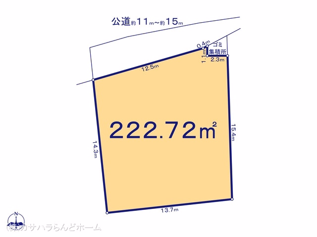 川越市大字石田本郷（土地）J6-1 区画図
