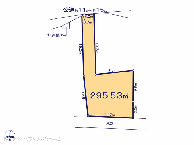 川越市大字石田本郷(土地)J6-3 区画図