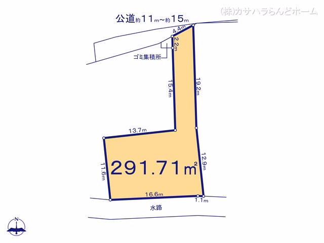 川越市大字石田本郷（土地）J6-4 区画図