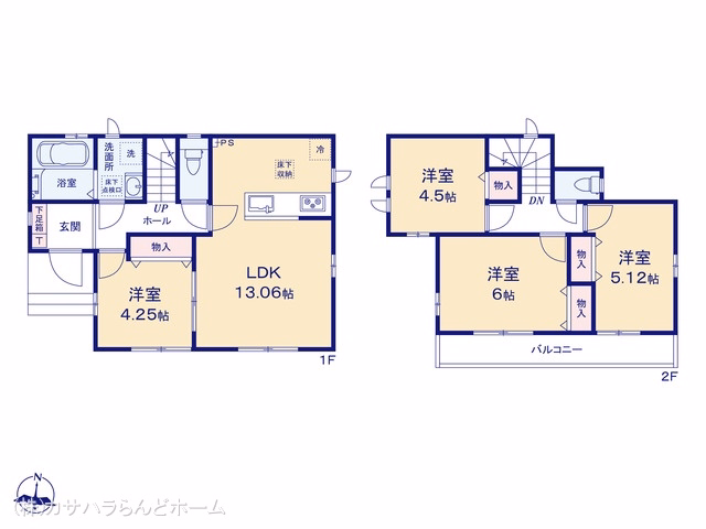 川越市大字的場(戸建)A 間取図