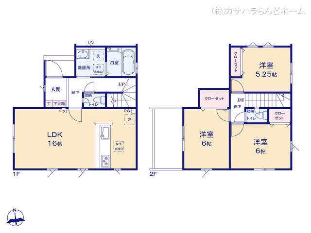 川越市砂新田3丁目(戸建)01 間取図